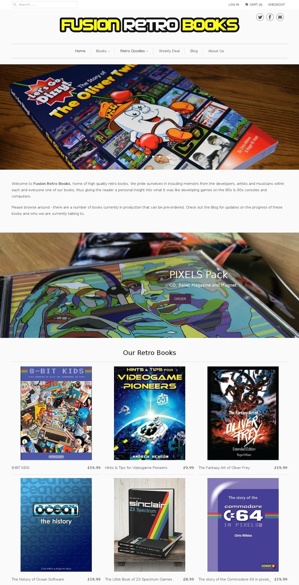 fusionretrobooks.com shopify website screenshot