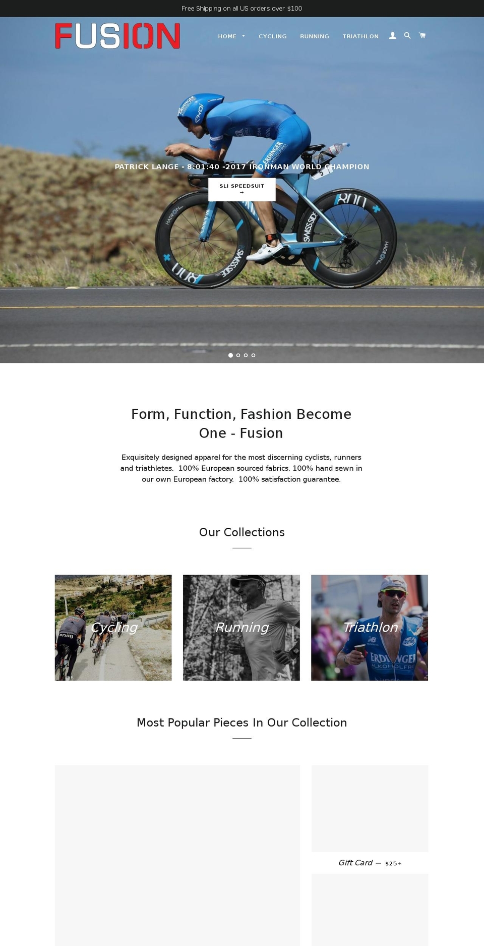 fusionsportsusa.com shopify website screenshot