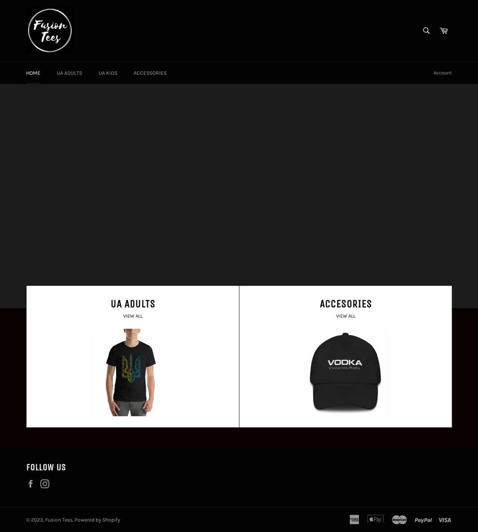 fusiontees.com.au shopify website screenshot
