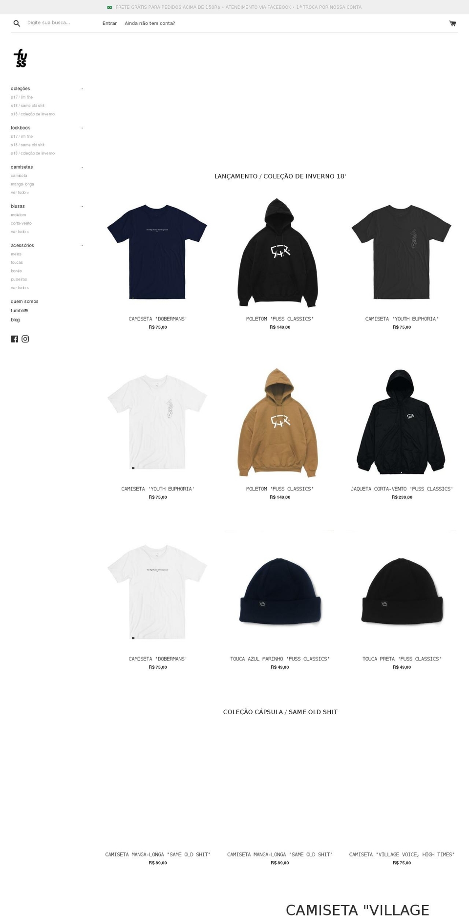 fusscompany.com.br shopify website screenshot