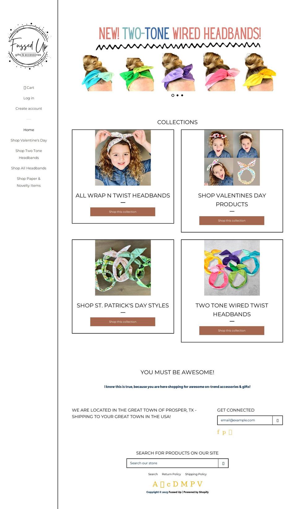 fussedup.com shopify website screenshot