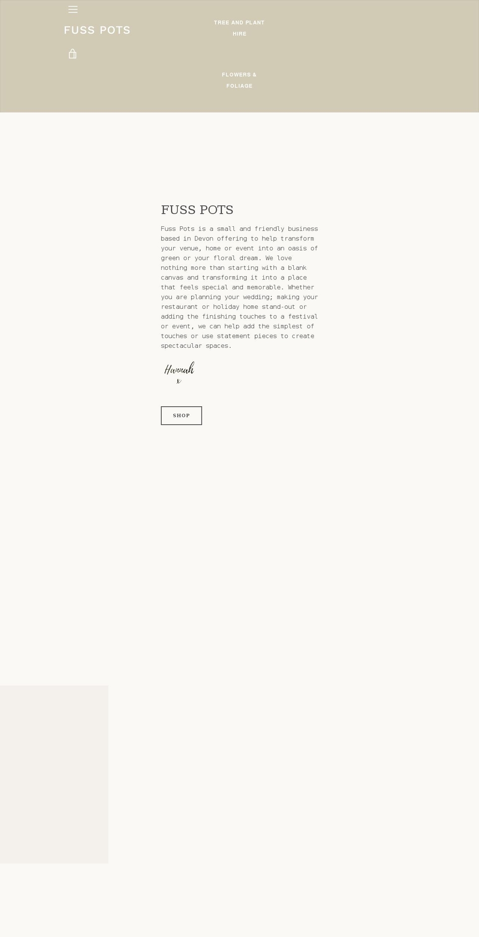 fusspots.co.uk shopify website screenshot