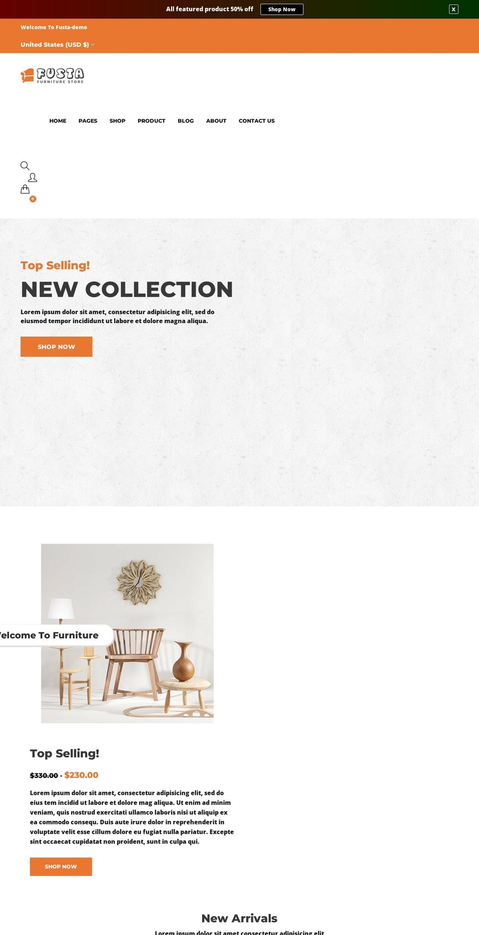 fusta-demo.myshopify.com shopify website screenshot