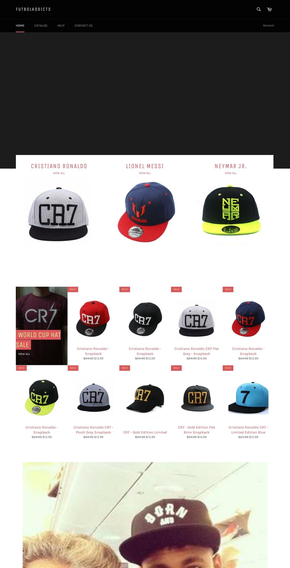 futboladdicts.com — Shopify storefront screenshot