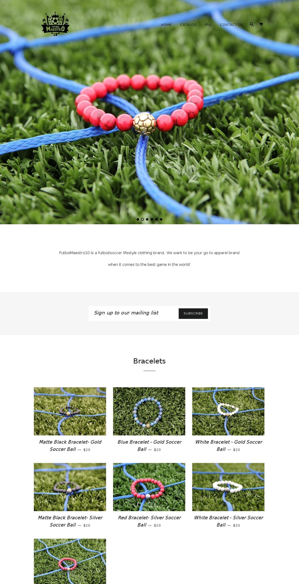 futbolmaestro10.com — Shopify storefront screenshot