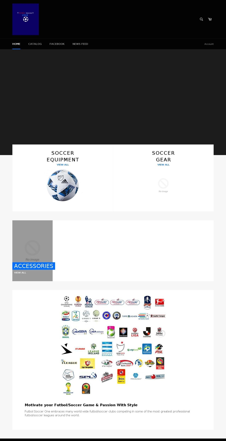 futbolsoccerone.net shopify website screenshot