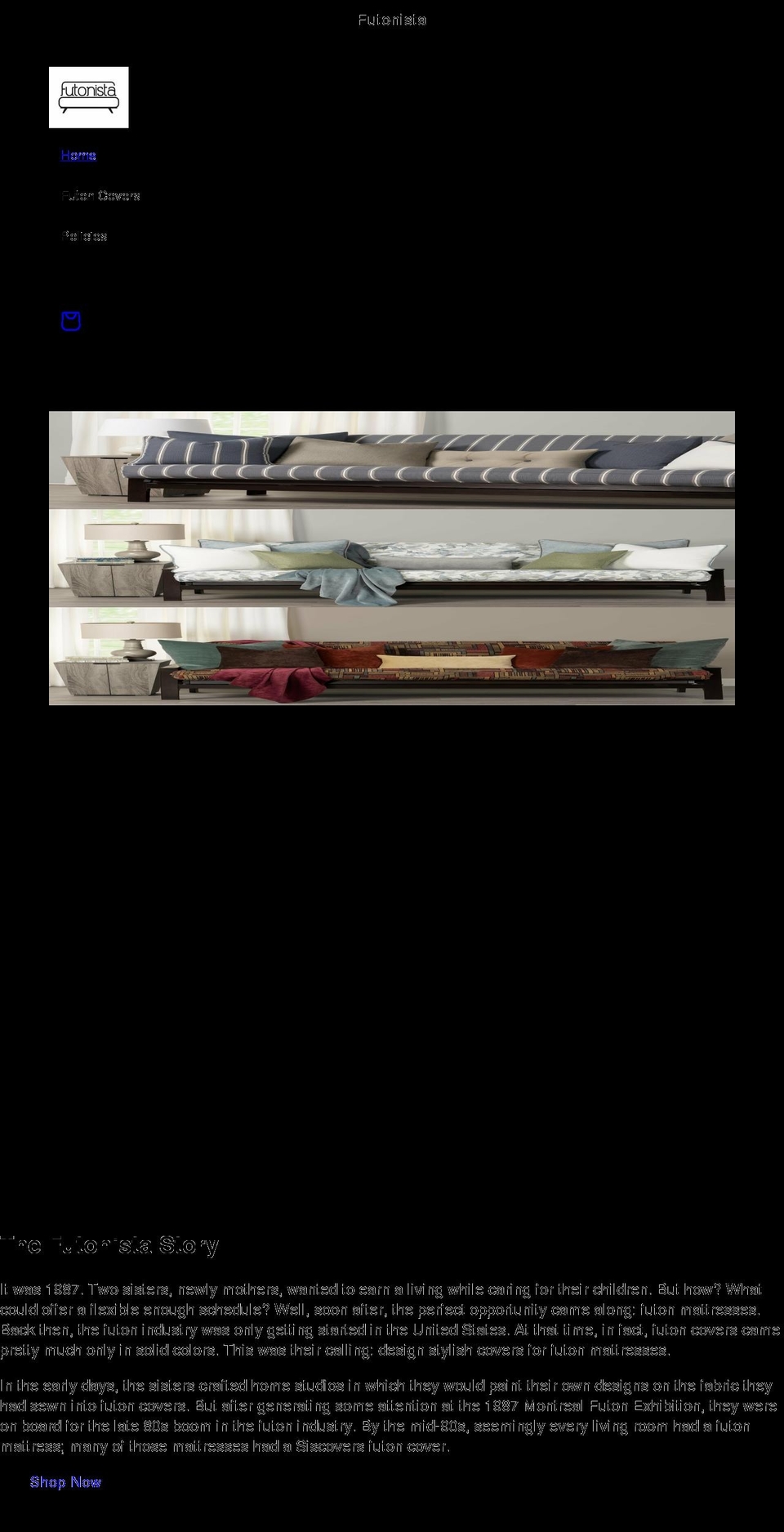 futonista.com shopify website screenshot