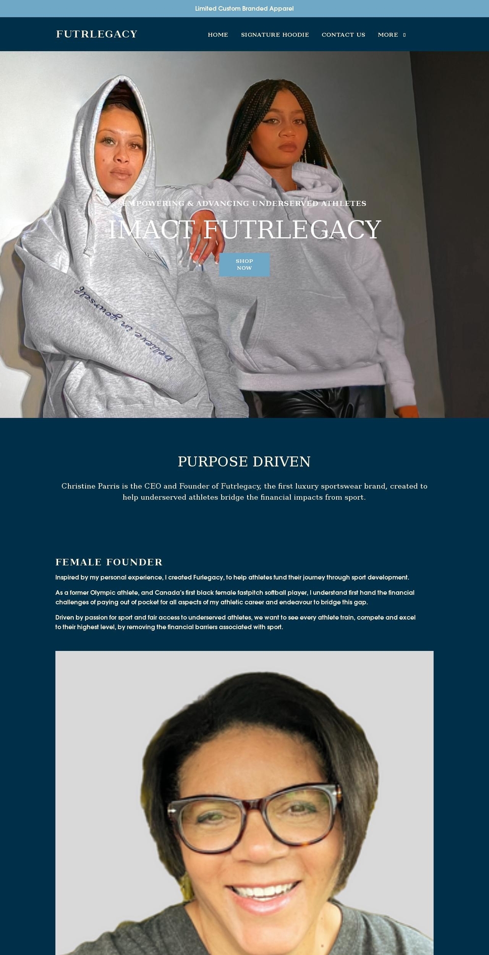 futrlegacy.com shopify website screenshot