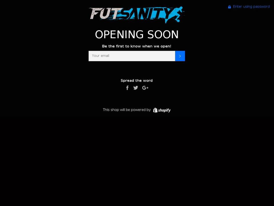 futsanity.com — Shopify storefront screenshot