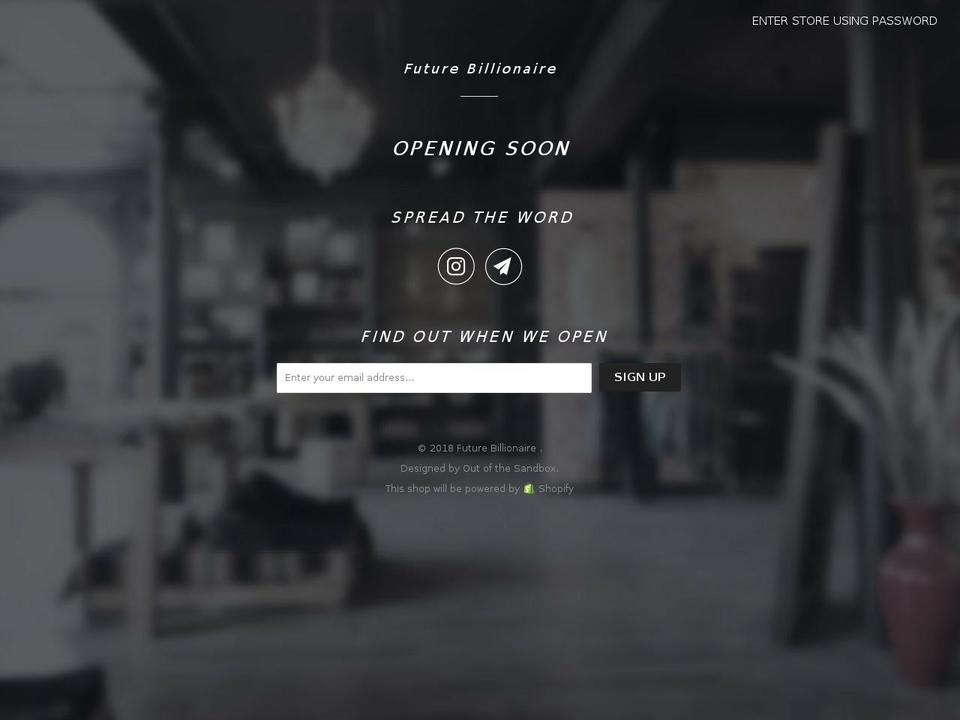 future-billionaire.com — Shopify storefront screenshot