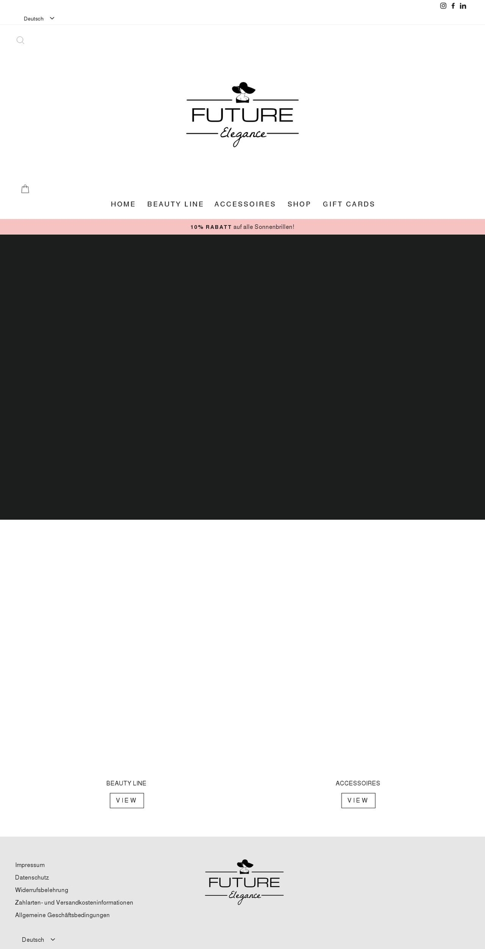future-elegance.com shopify website screenshot