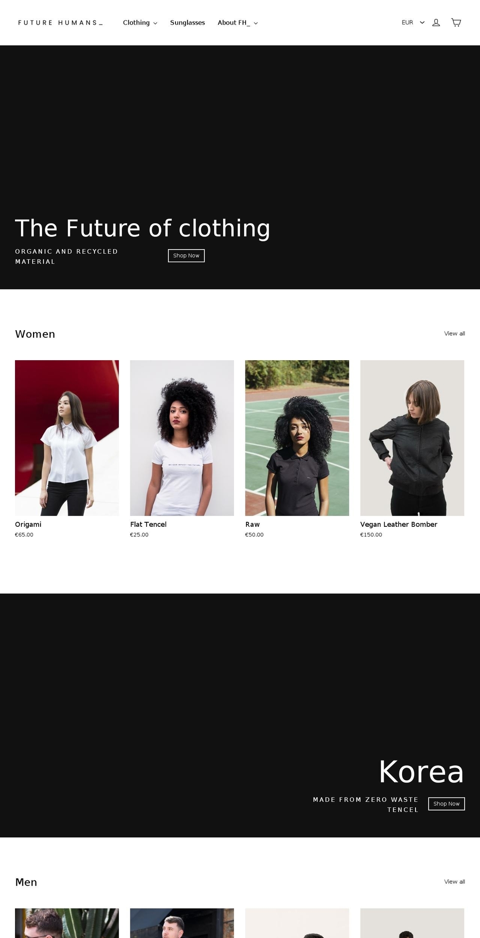 future-humans.com — Shopify storefront screenshot