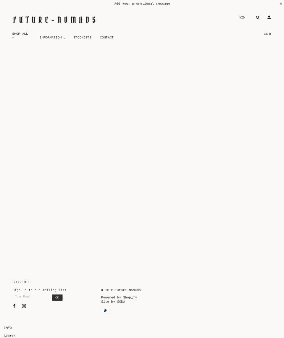 future-nomads.com shopify website screenshot