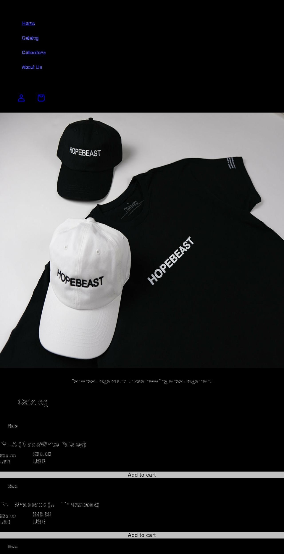 futureandhopeapparel.com shopify website screenshot