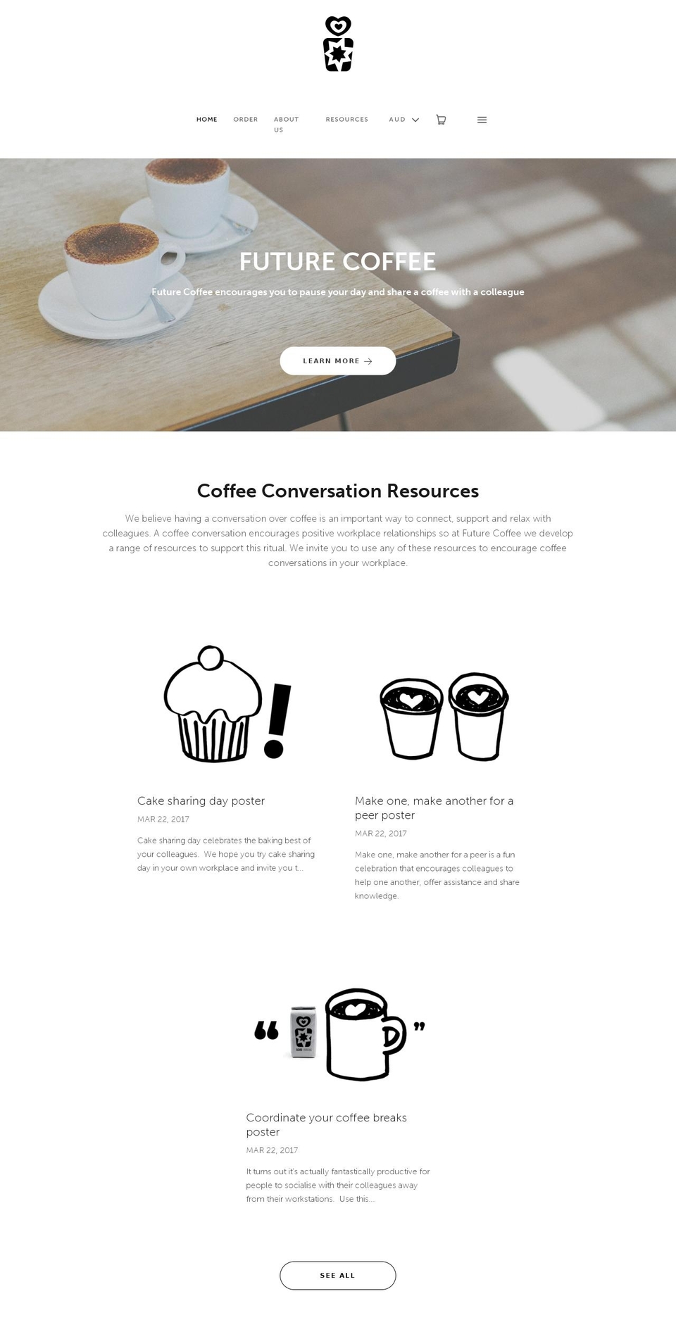 futurecoffee.com shopify website screenshot