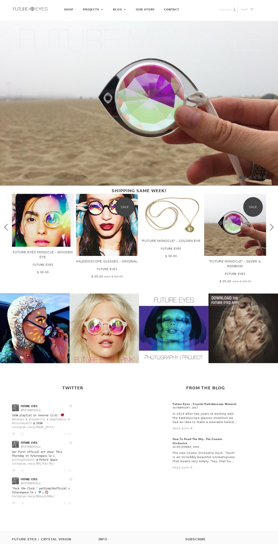 futureeyes.com shopify website screenshot