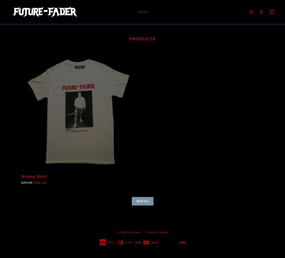 futurefader.com — Shopify storefront screenshot