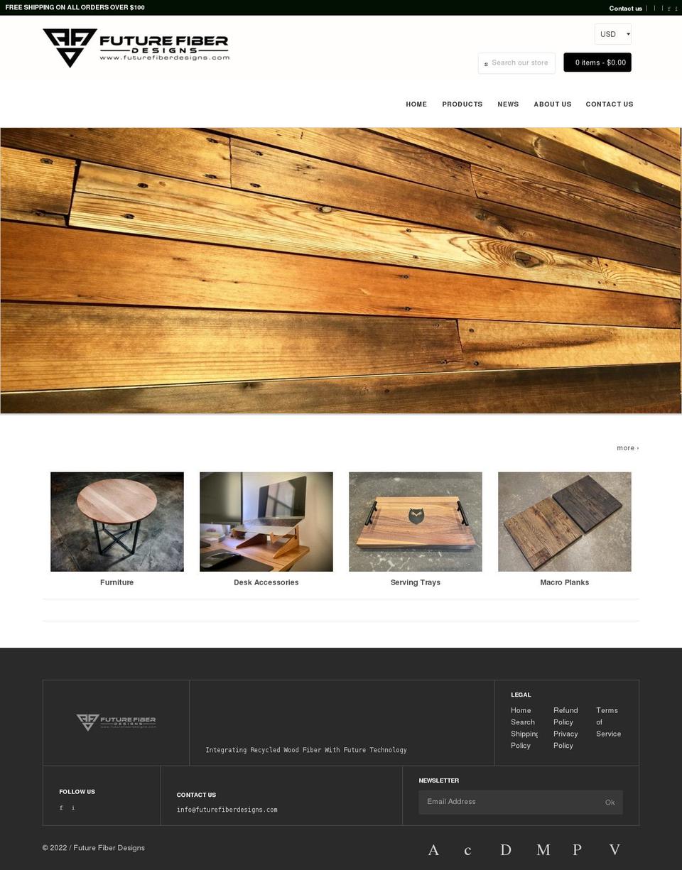Zak-theme-v Shopify theme site example futurefiberdesigns.com