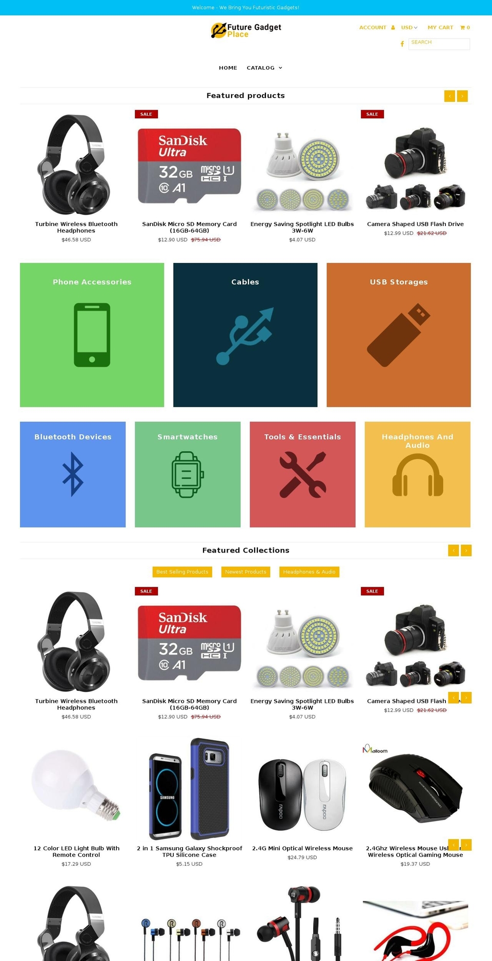 futuregadgetplace.com — Shopify storefront screenshot