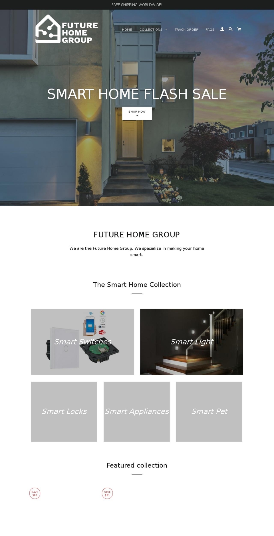 futurehomegroup.com — Shopify storefront screenshot