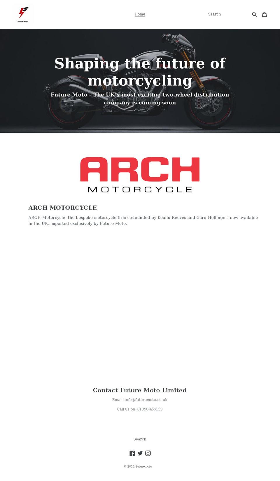 futuremoto.co.uk shopify website screenshot