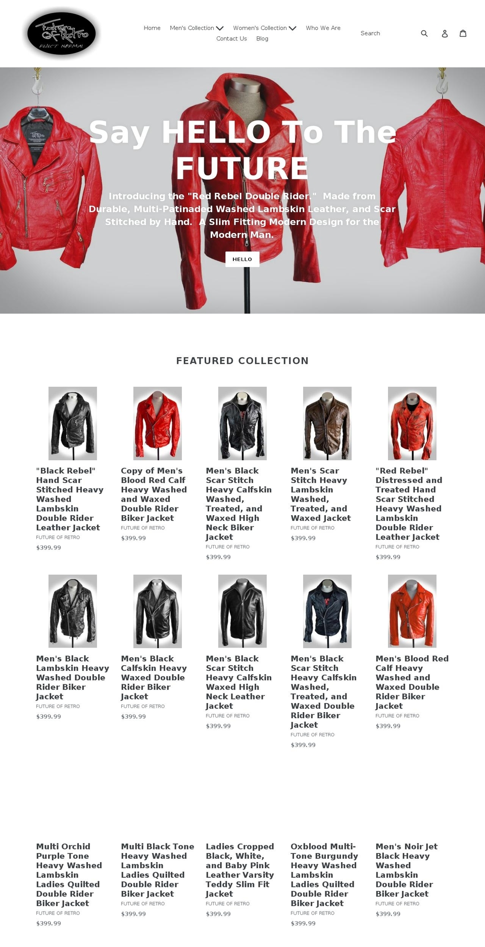 futureofretro.com — Shopify storefront screenshot
