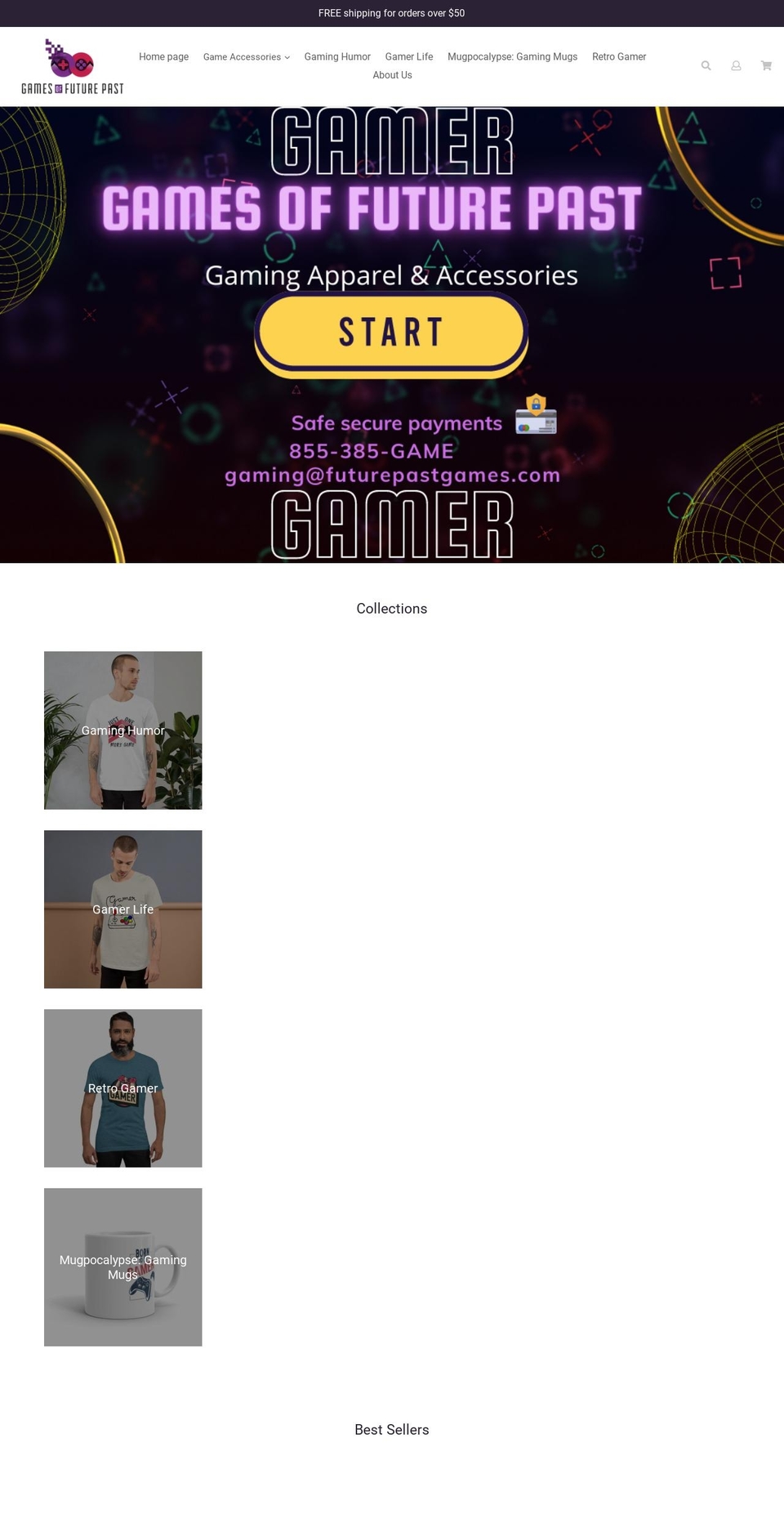 Madwire Sections Shopify theme site example futurepastgames.com