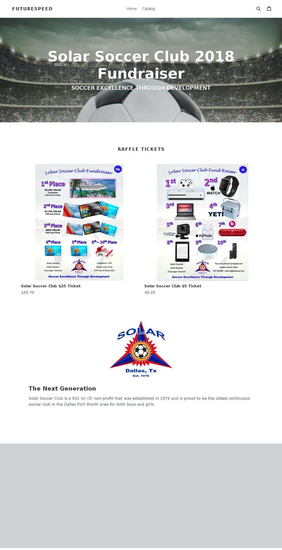futurespeed.com — Shopify storefront screenshot