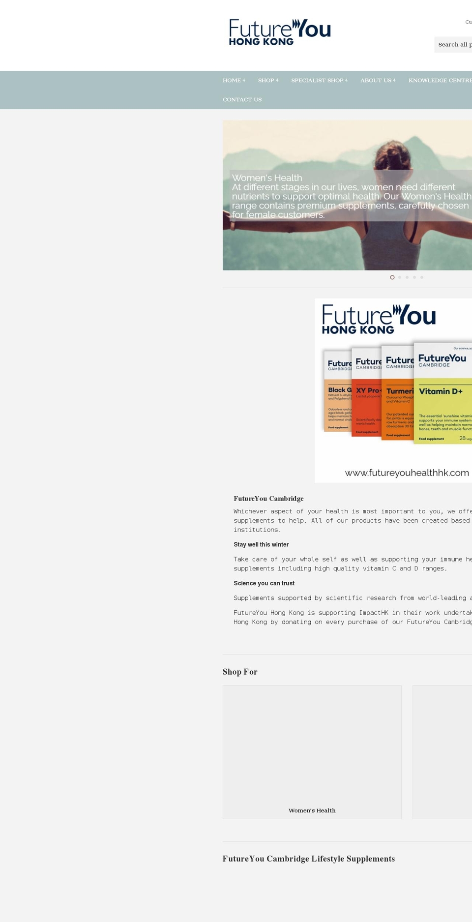 futureyouhealthhk.com shopify website screenshot