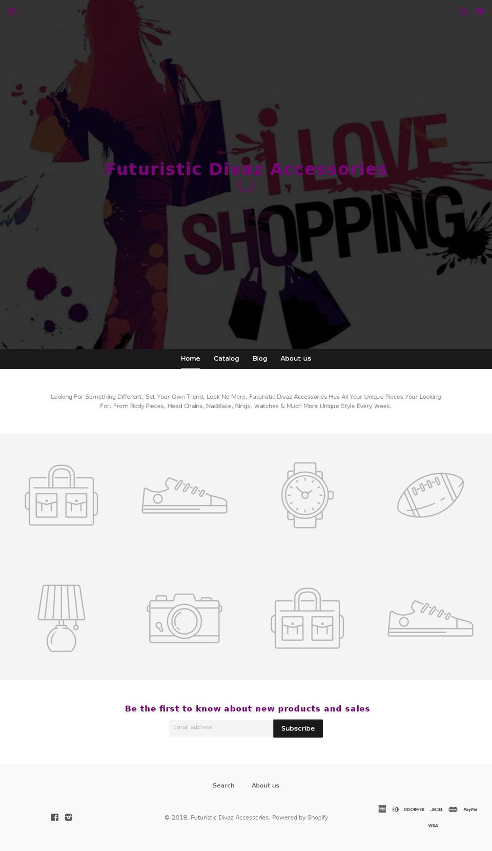 futuristicdivaz.net shopify website screenshot