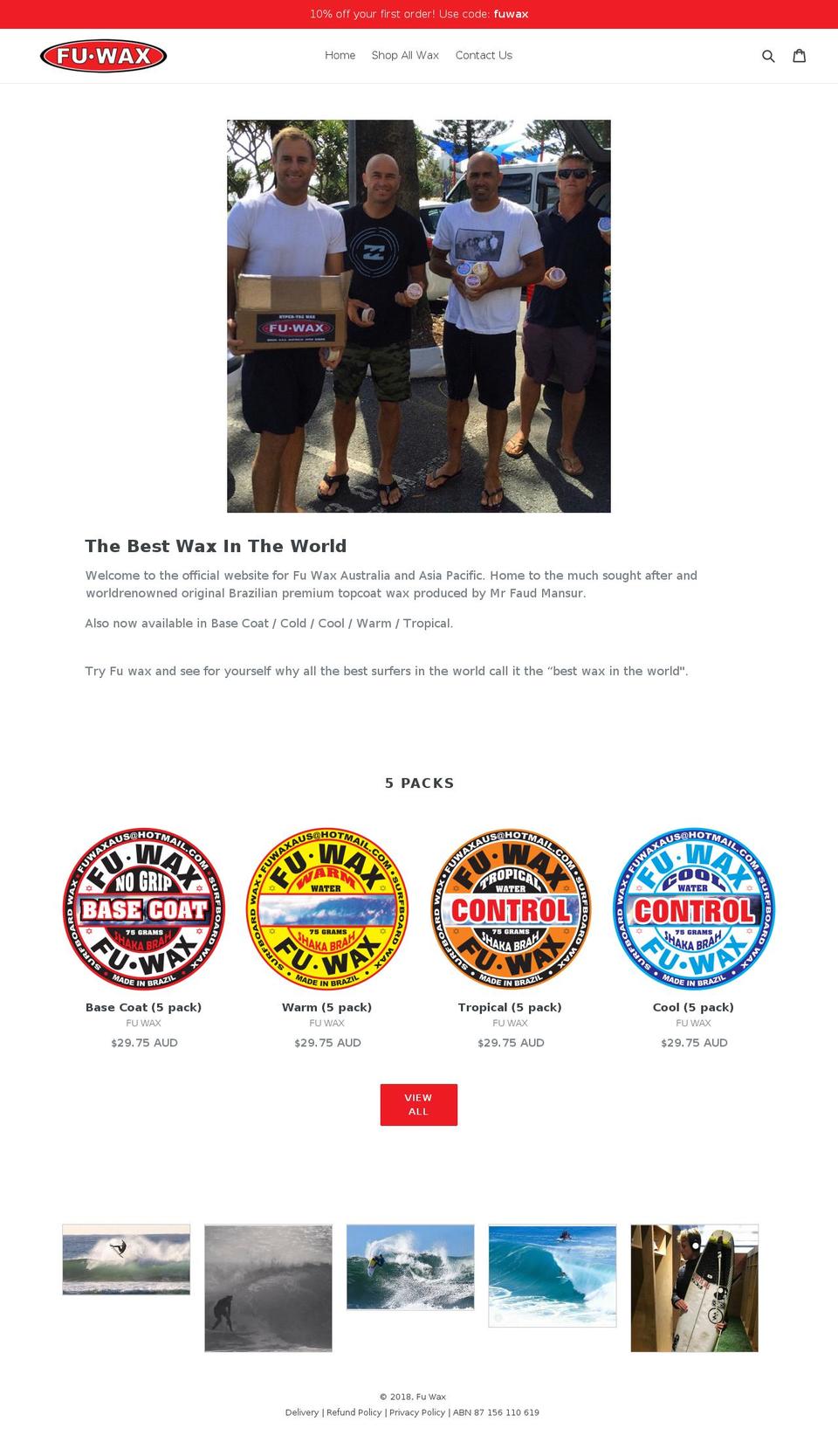 fuwaxaus.com — Shopify storefront screenshot