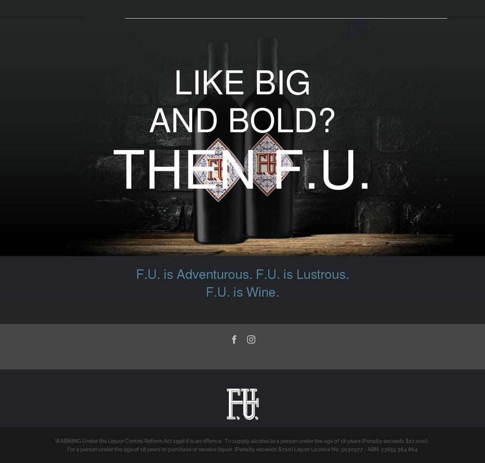 fuwine.com.au shopify website screenshot