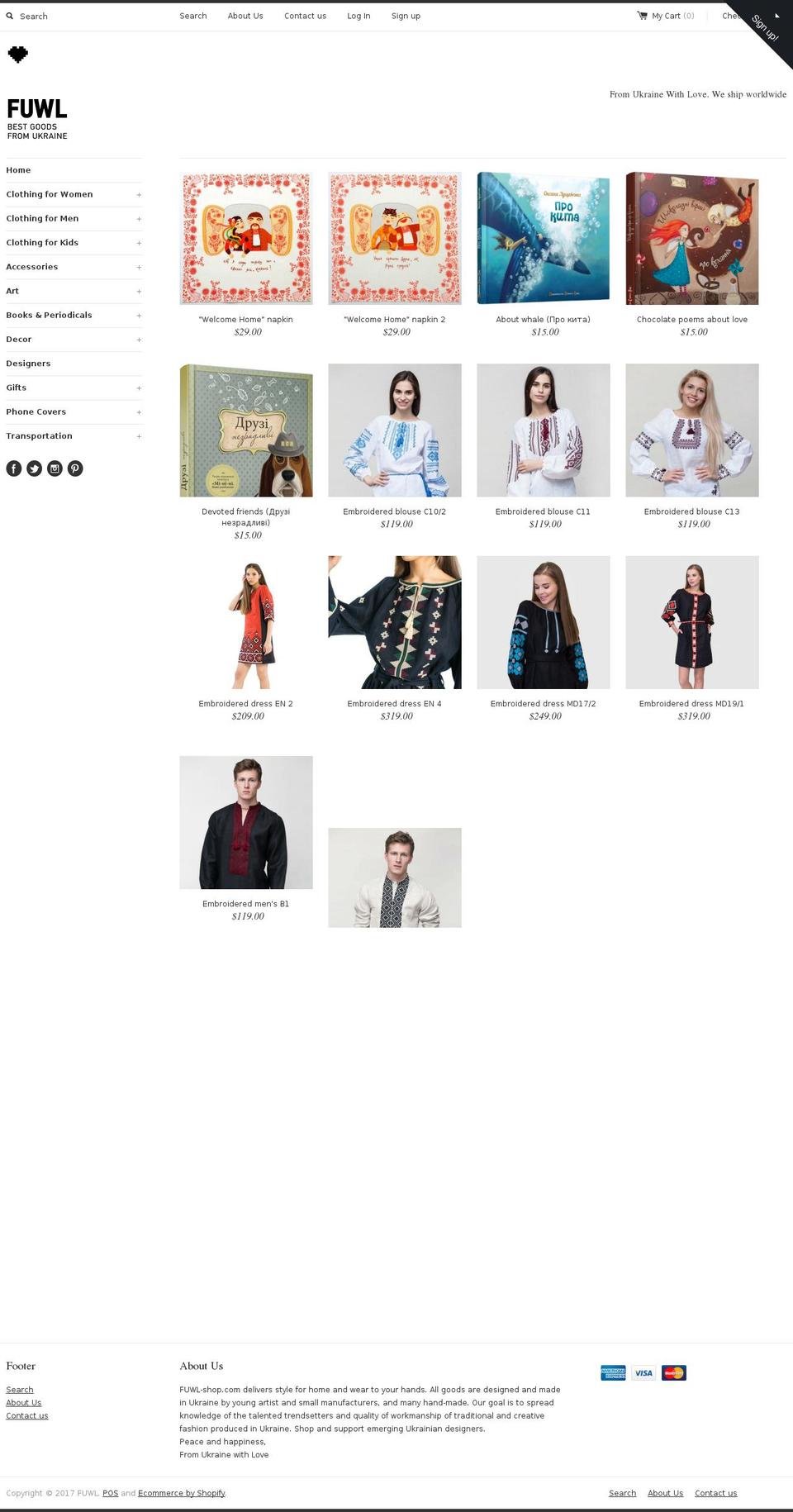 fuwl-shop.com shopify website screenshot