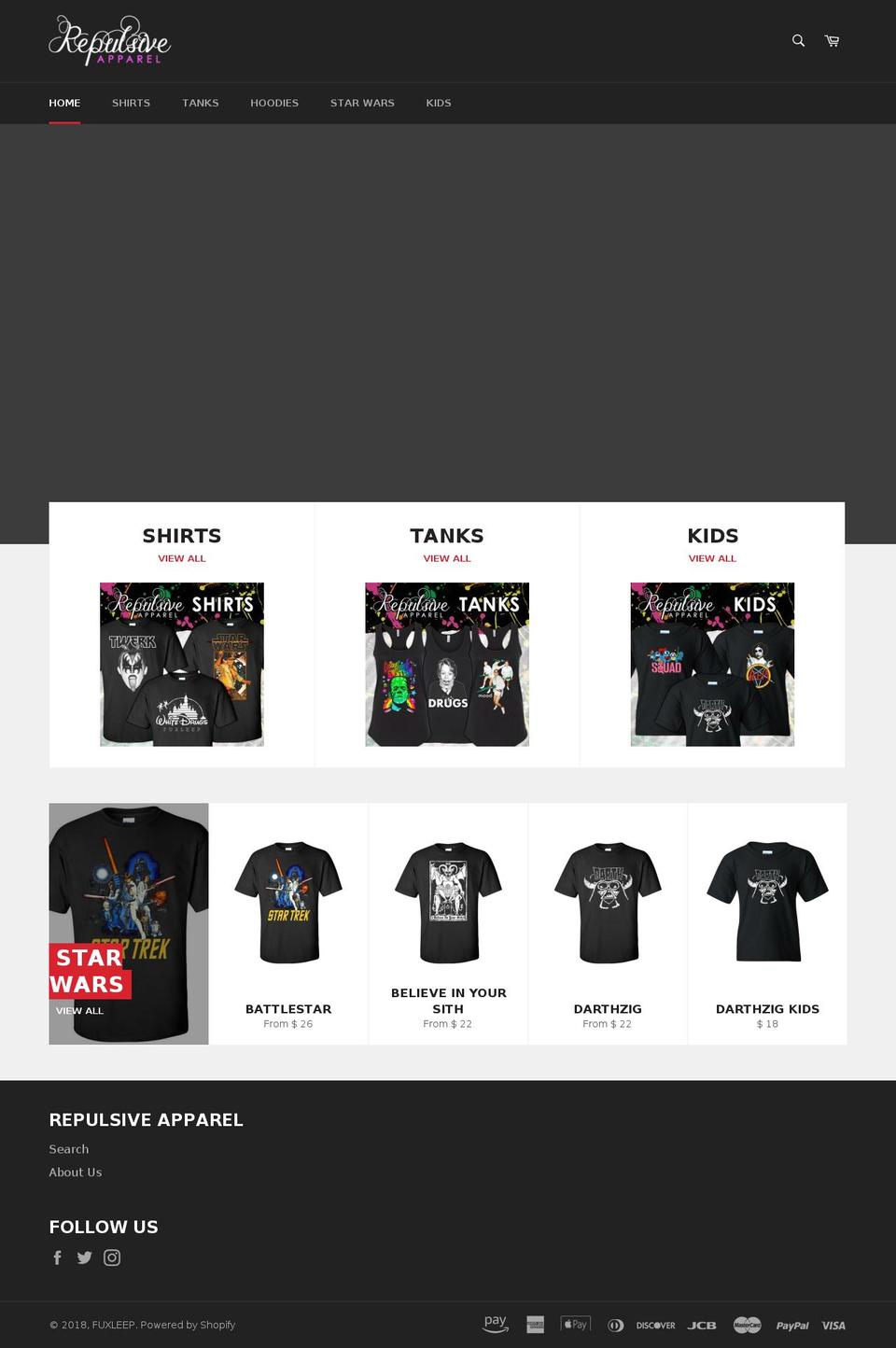 fuxleep.com shopify website screenshot