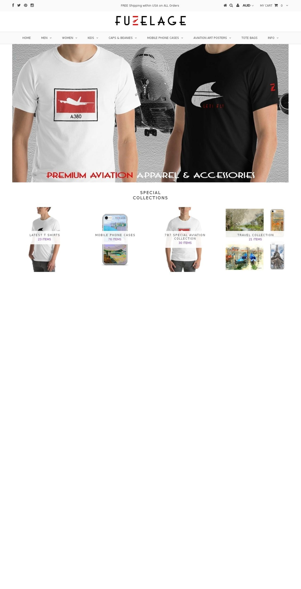 fuzelage.com — Shopify storefront screenshot