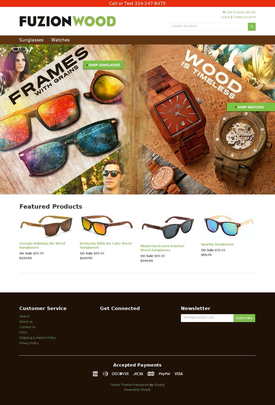 fuzionwood.com shopify website screenshot