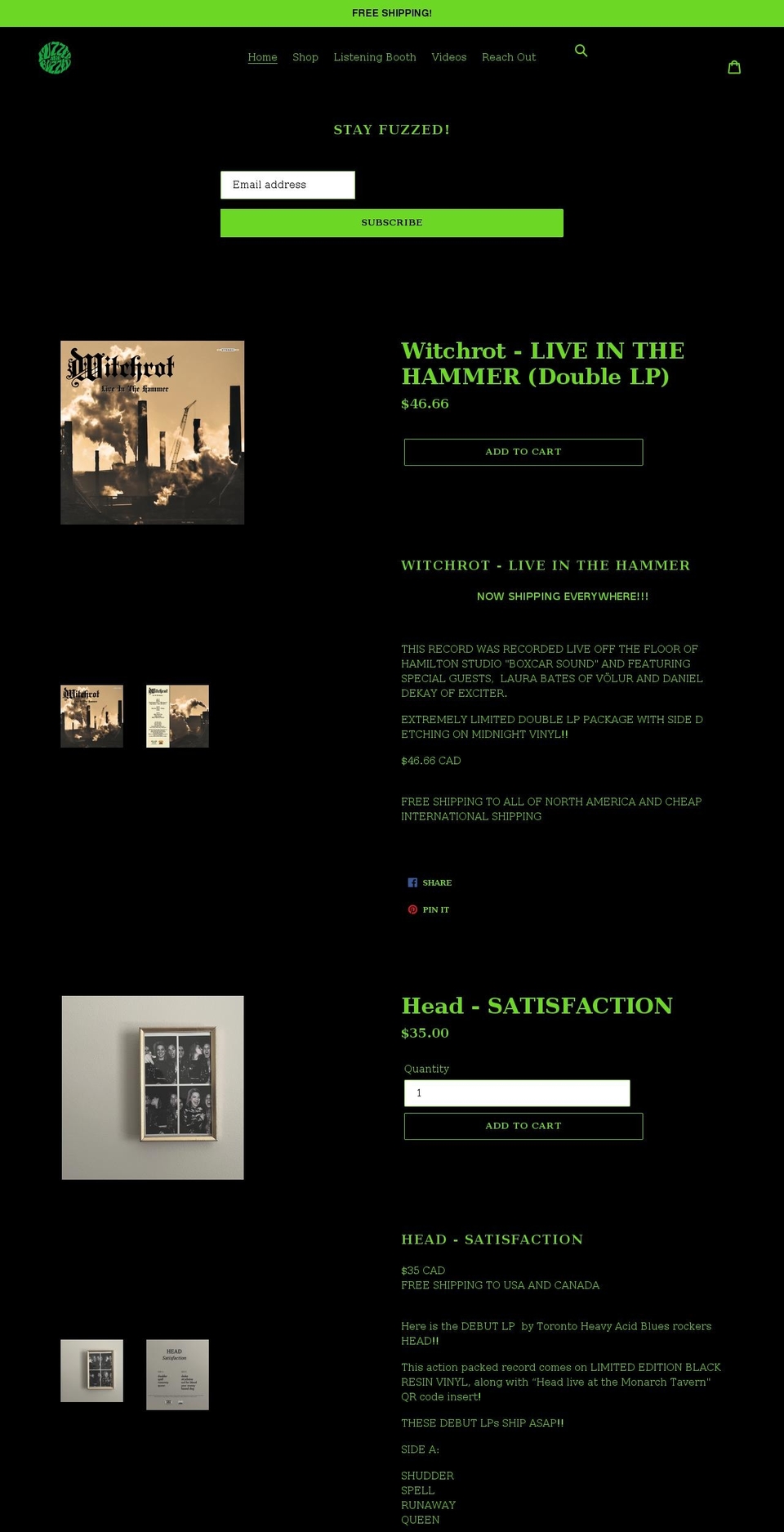 fuzzedandbuzzed.com shopify website screenshot