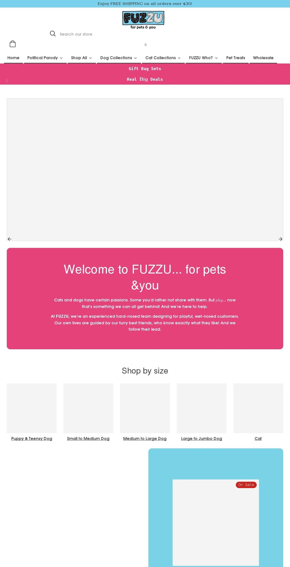 fuzzutoys.com shopify website screenshot