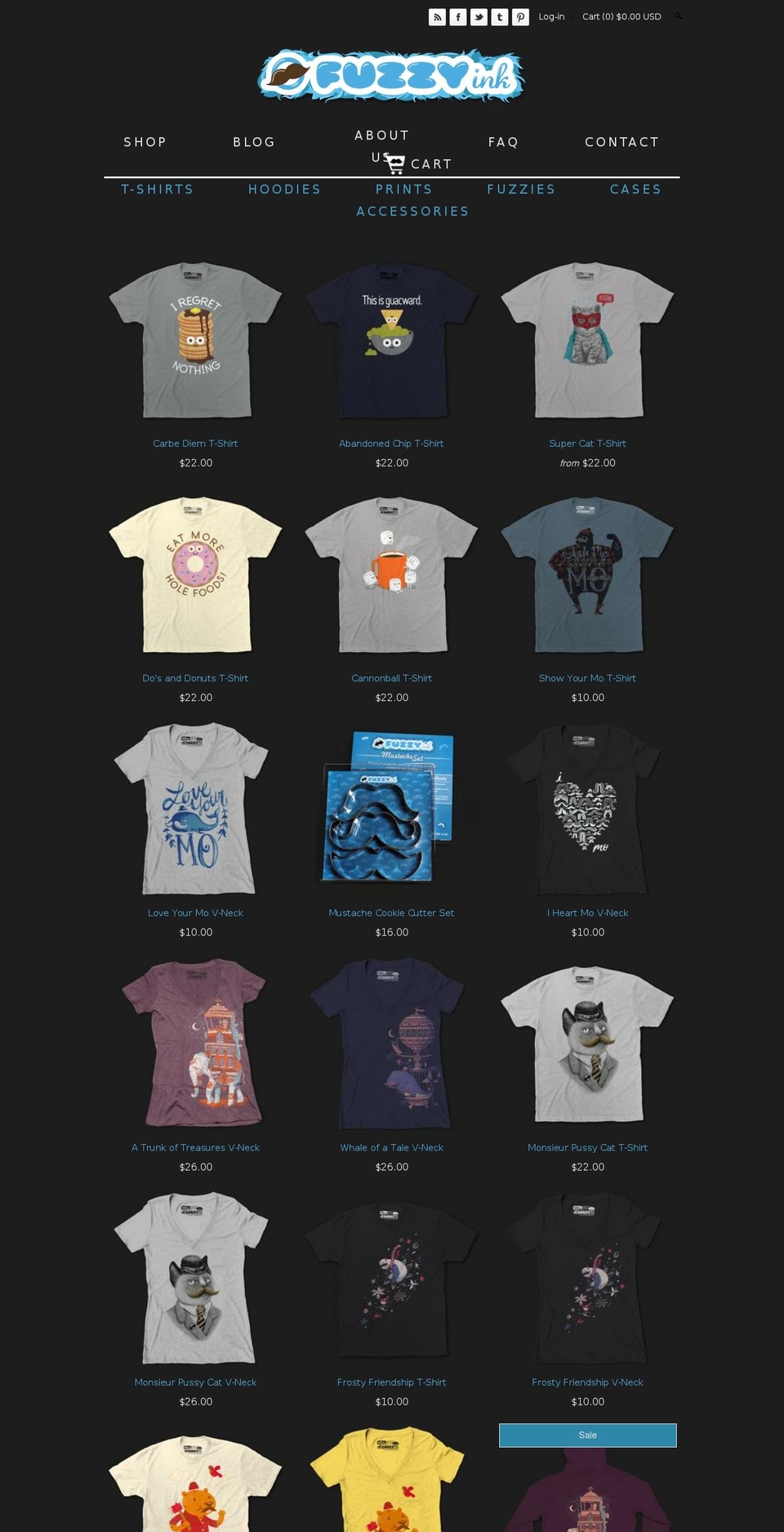 fuzzy-ink.com shopify website screenshot