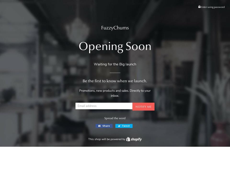 fuzzychums.com — Shopify storefront screenshot
