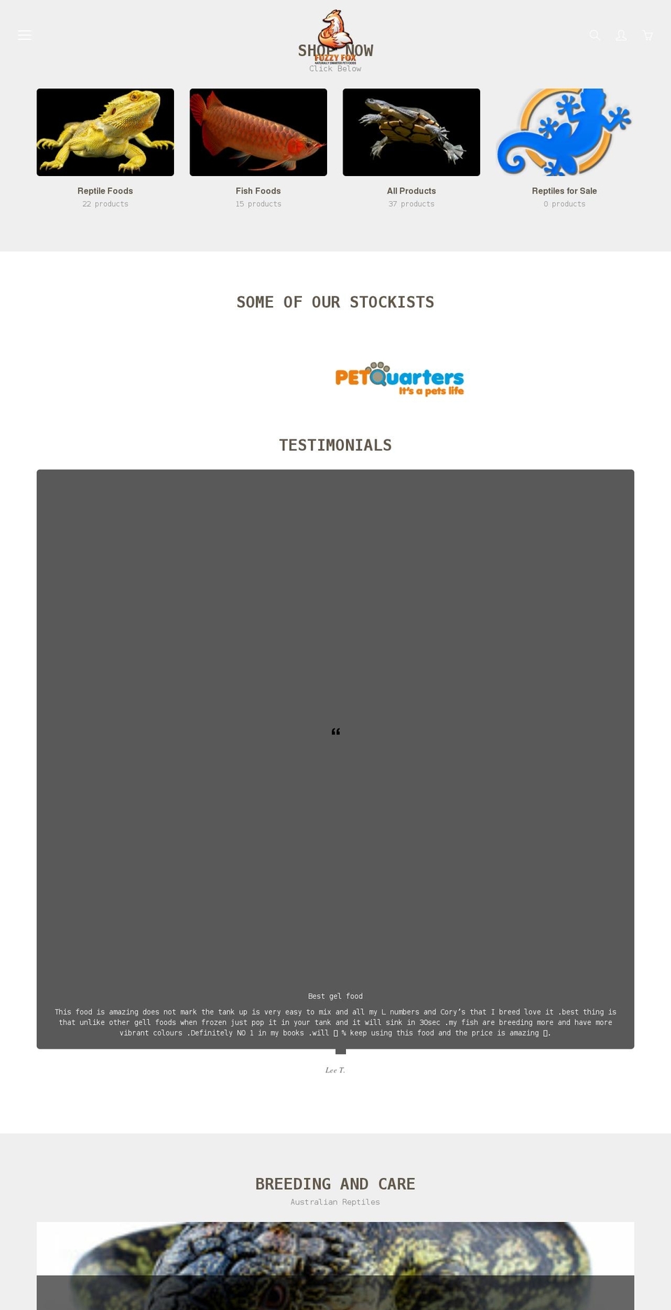 fuzzyfox.com.au shopify website screenshot