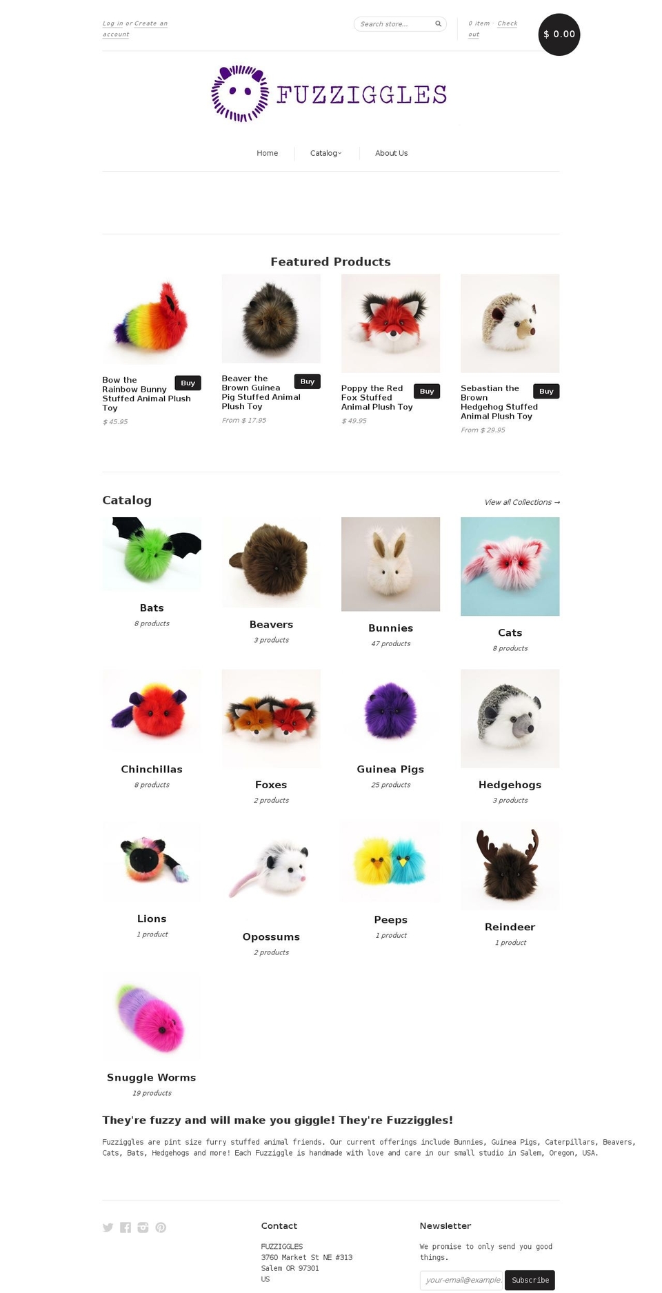 fuzzygiggle.com — Shopify storefront screenshot