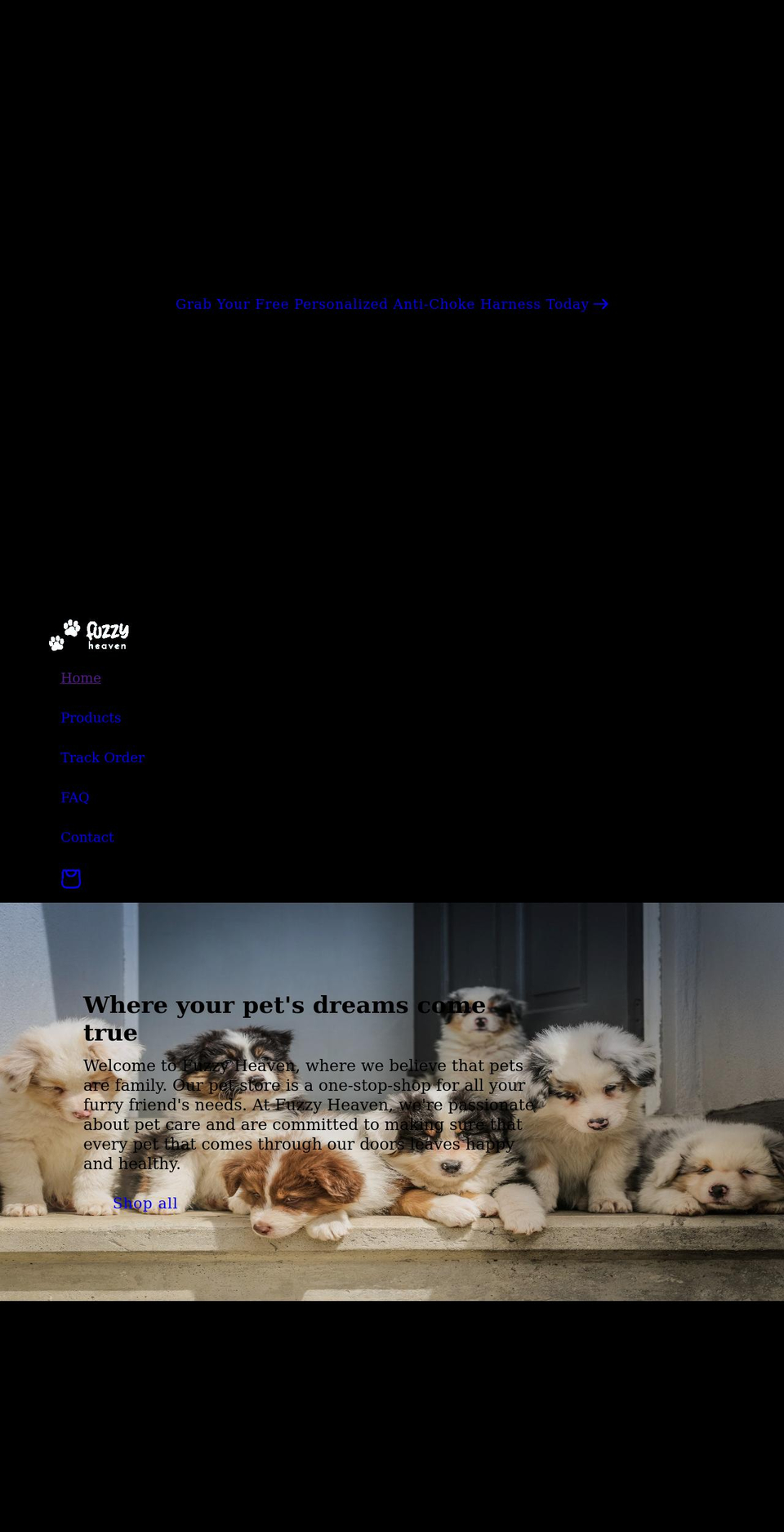 fuzzyheaven.com shopify website screenshot