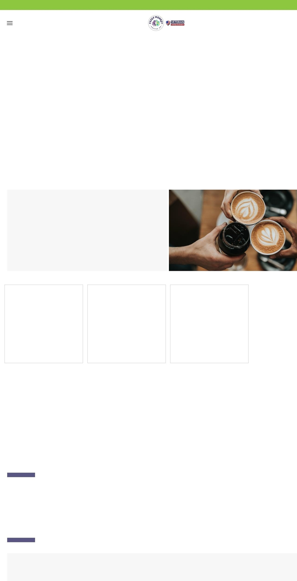 fuzzymonkeycoffee.com shopify website screenshot
