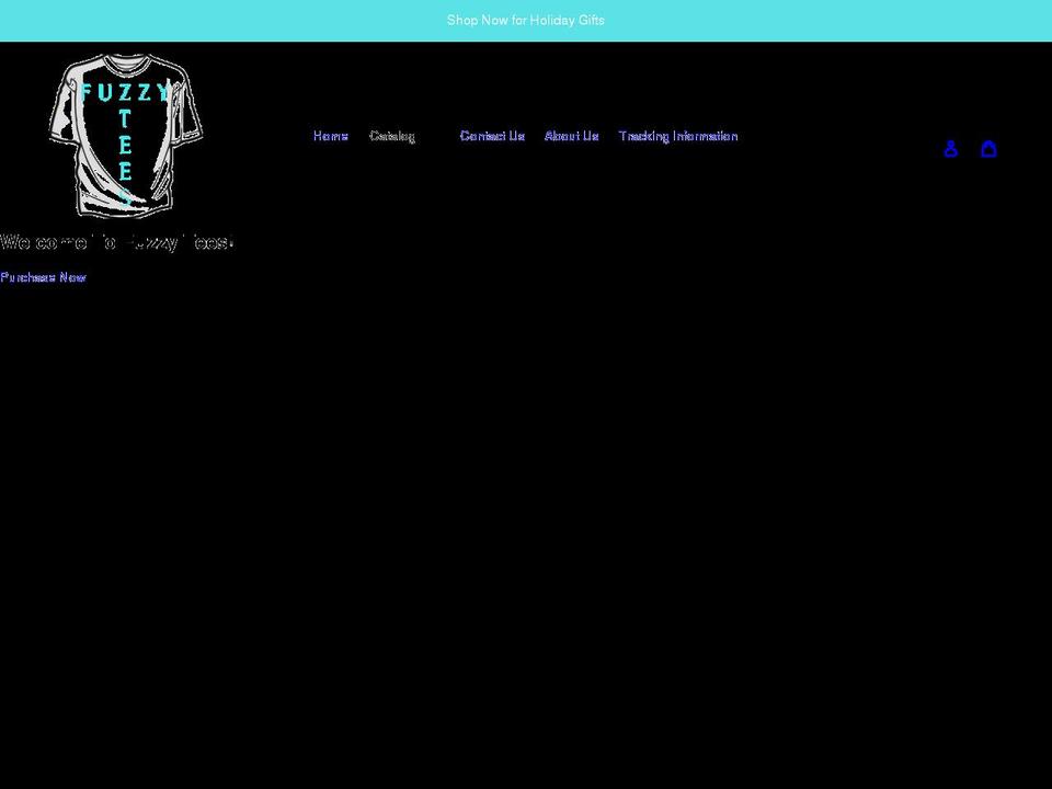 fuzzytees.com shopify website screenshot