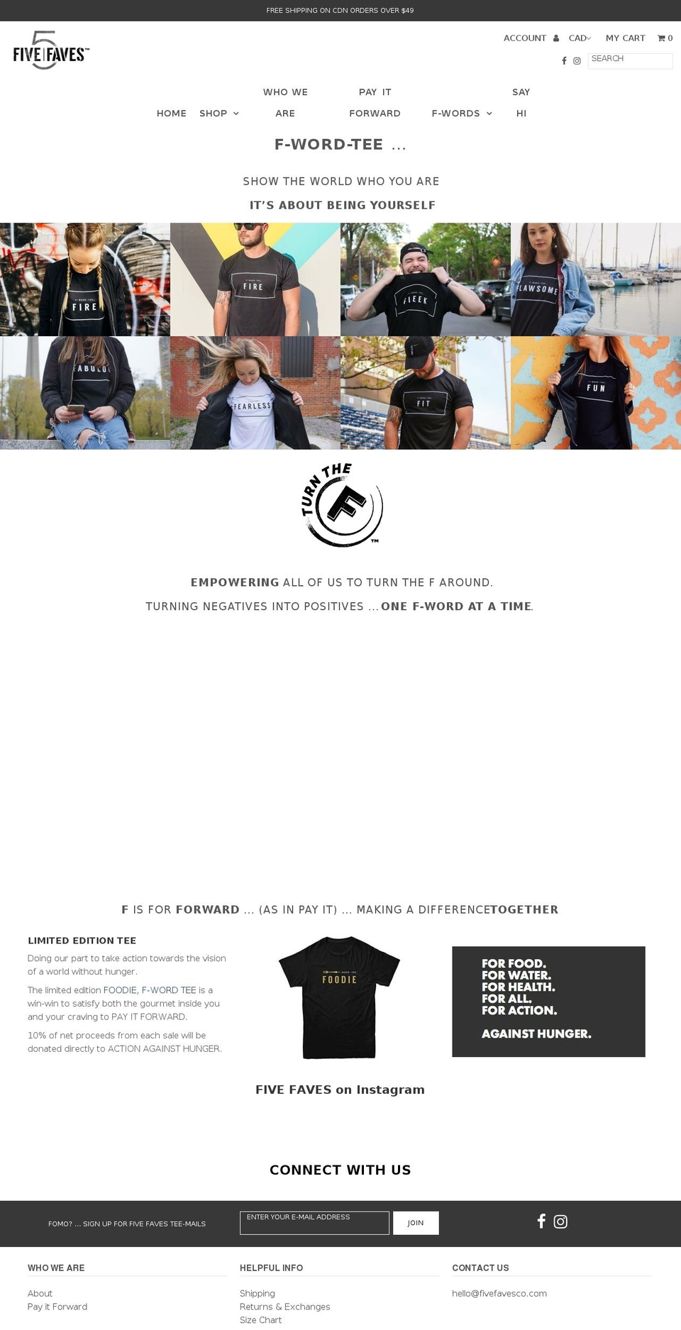 fwordtee.com shopify website screenshot