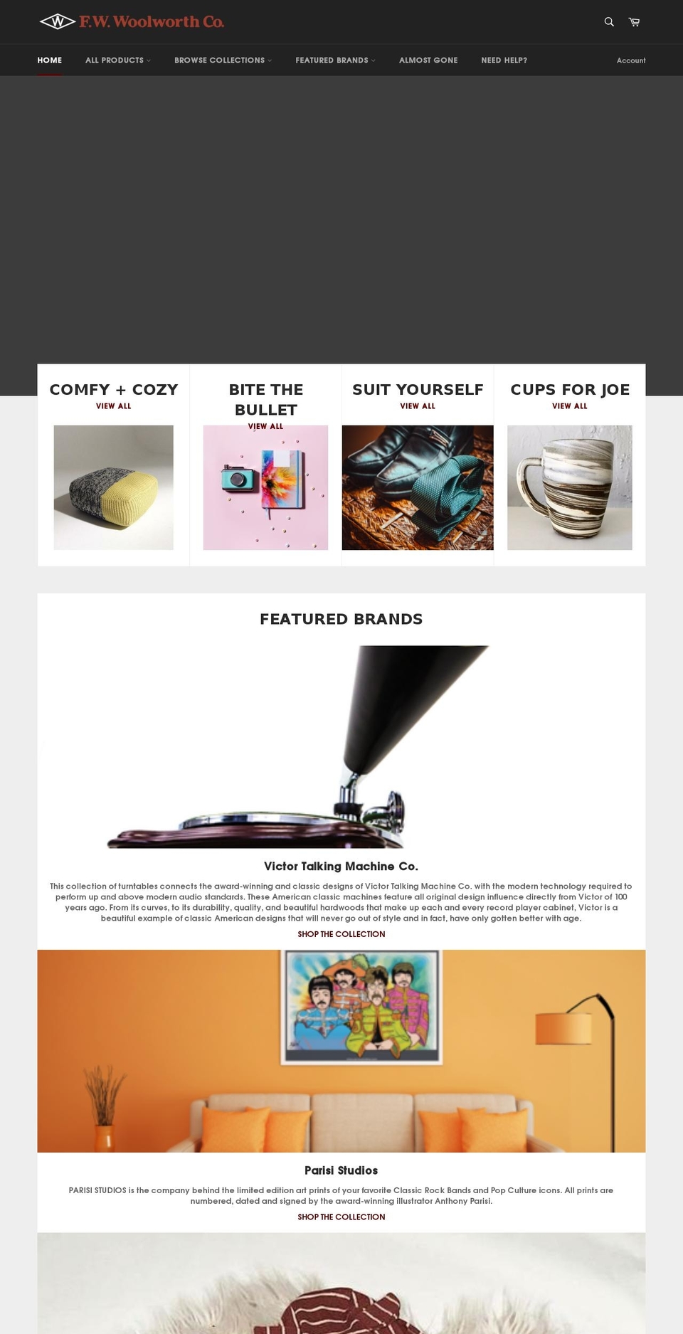 fwwoolworthco.com — Shopify storefront screenshot