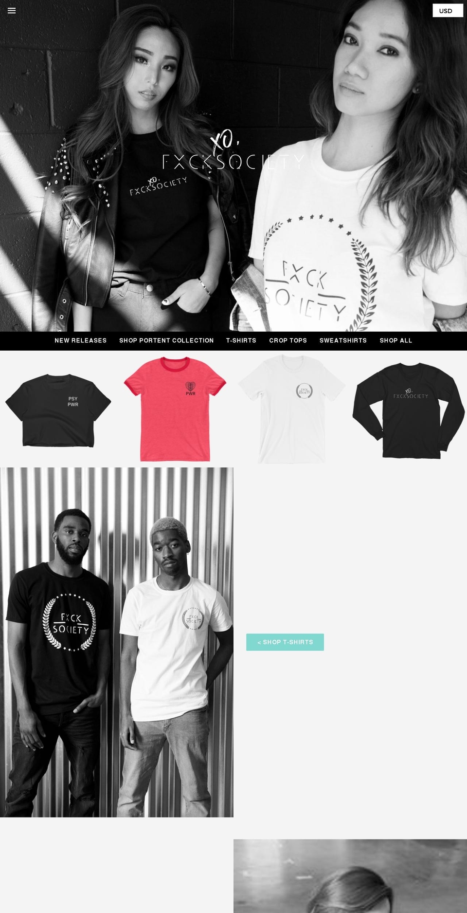 fxcksociety.com — Shopify storefront screenshot