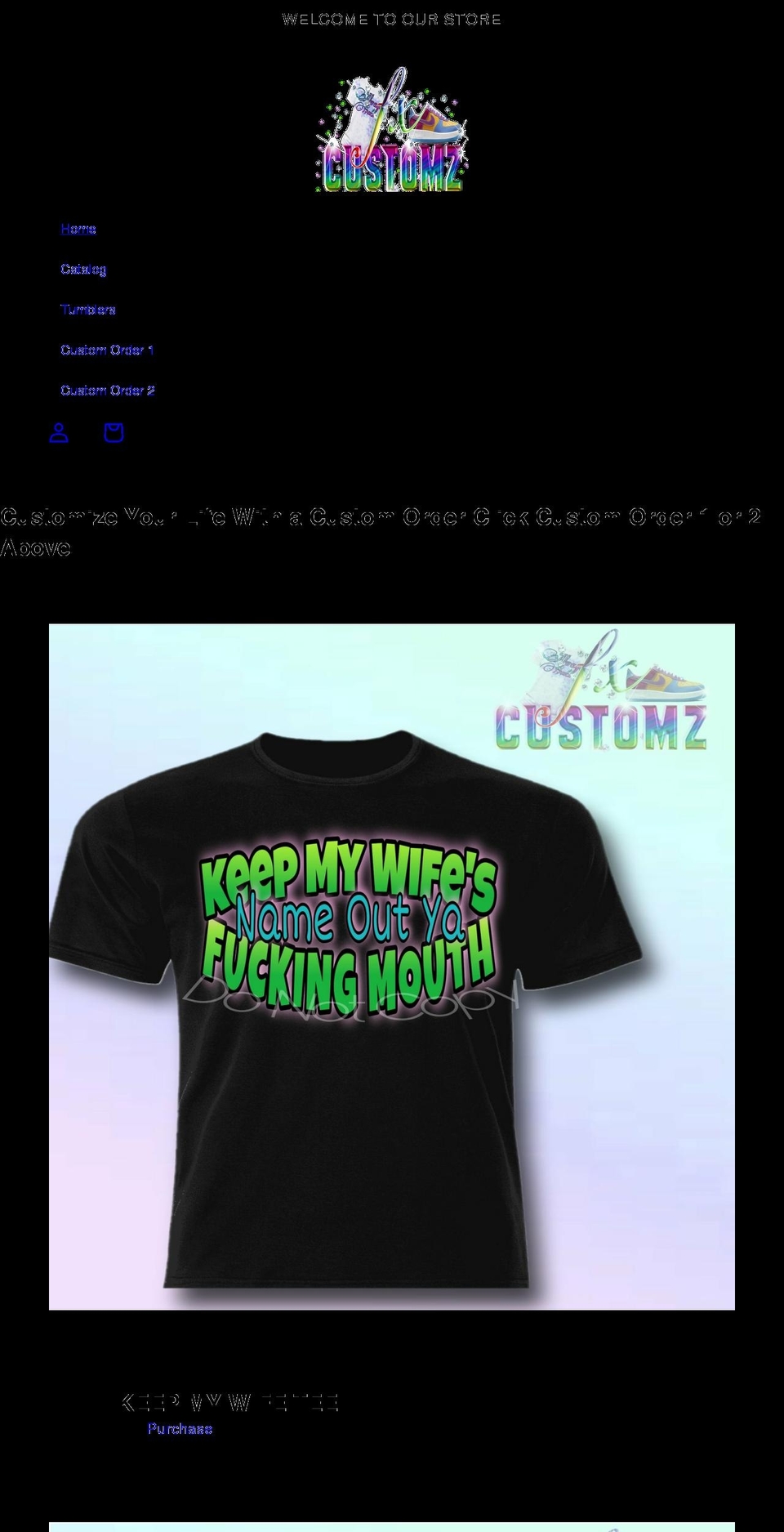 fxcustomz.com shopify website screenshot