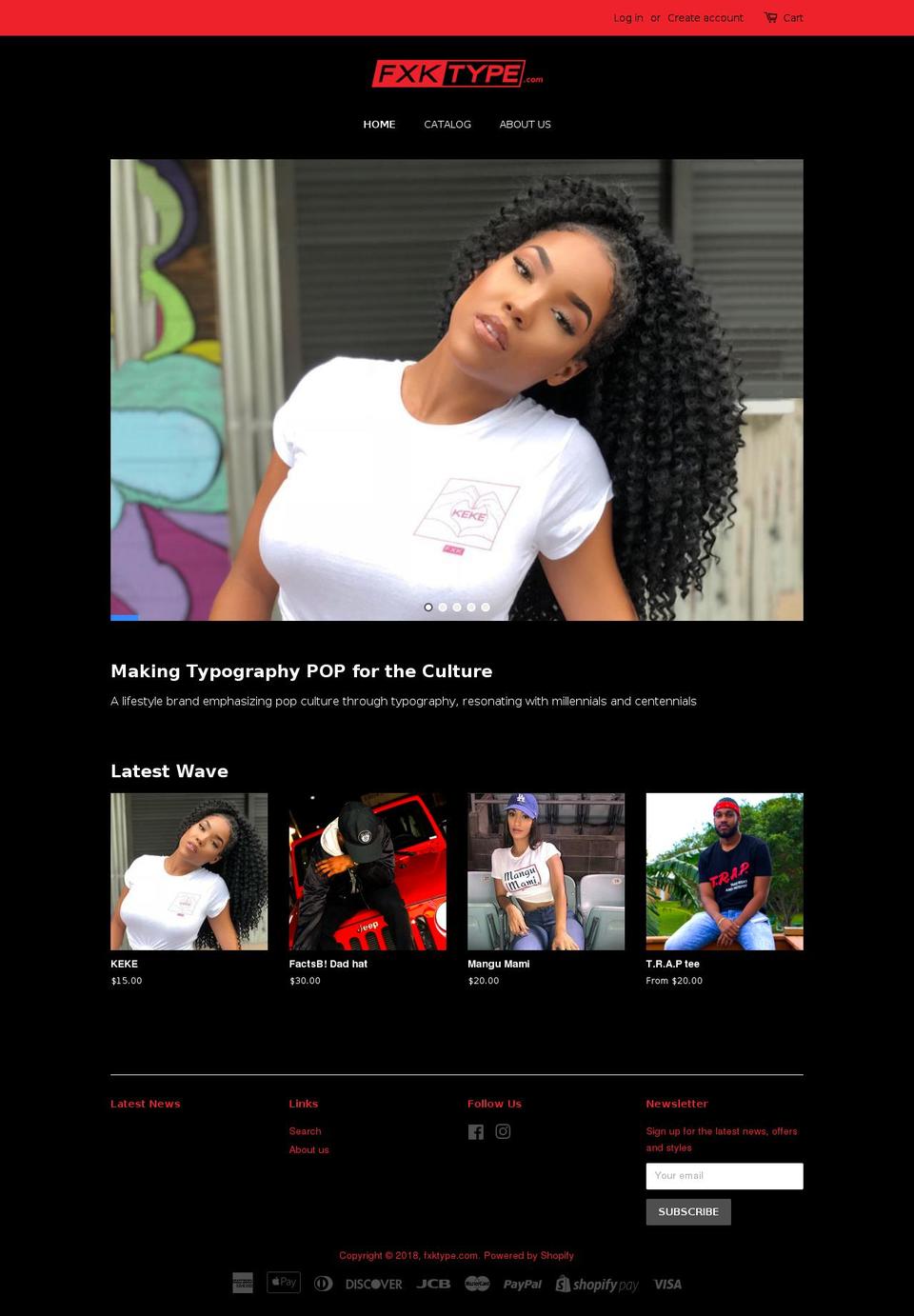 fxktype.com — Shopify storefront screenshot